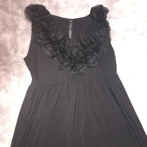 Black dress with floral detail
